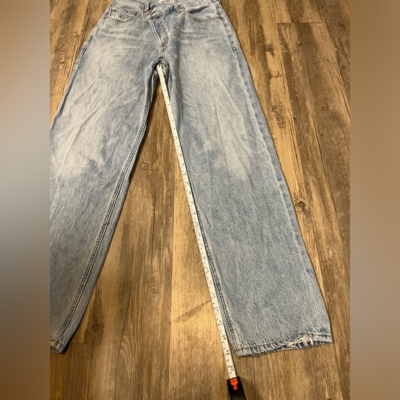 Agolde Criss Cross Upsized Jean Suburbia Light Wash Size 25 Loose High Rise - Picture 5 of 14